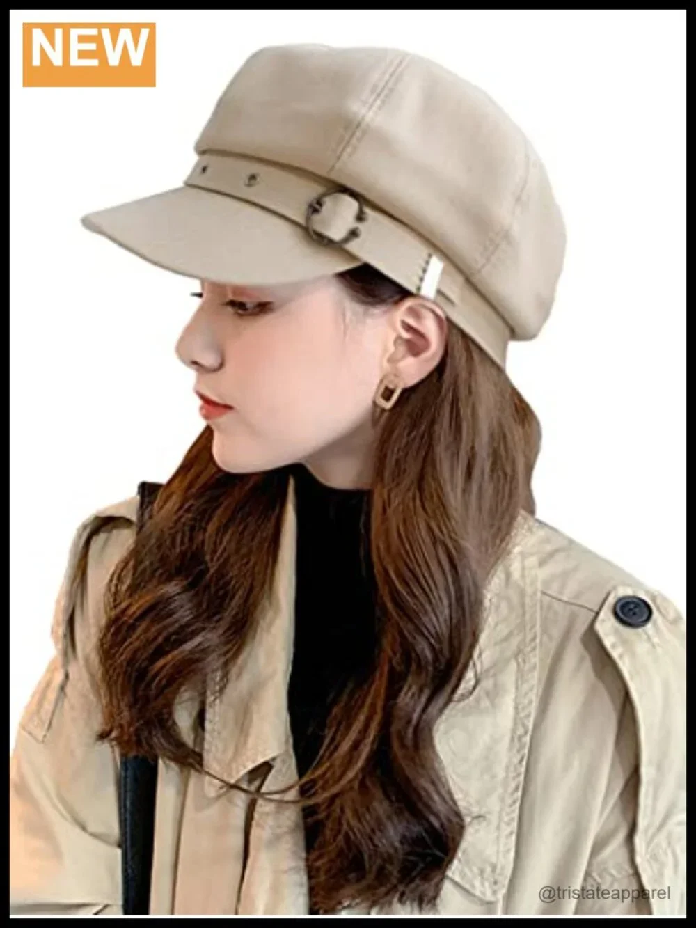 Women's Cotton Newsboy Cap Beret Style Adjustable Lightweight
